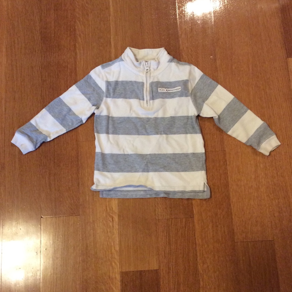 GreenDog - Striped ZIP - Up T-Shirt - Size 3T